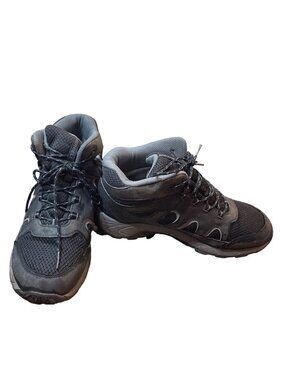 Merrell black gray waterproof wms man made ankle hiking boots sz 7M SKU 10-333